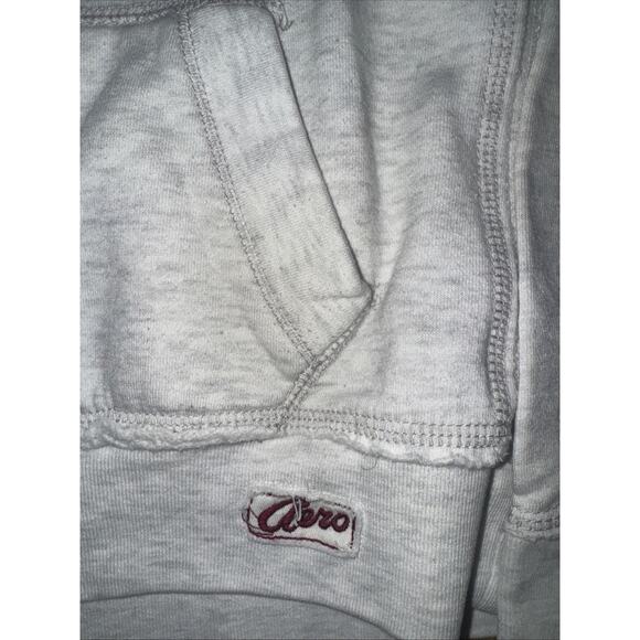 Women’s Aeropostale Hoodie Sweatshirt Gray 87 Logo Pullover Size Large 18x22 - Picture 3 of 5